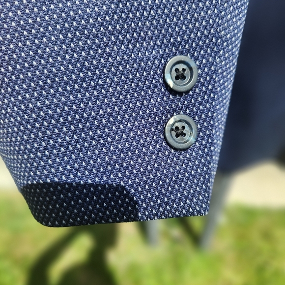 HART SCHAFFNER & MARKS WALLACHS Navy Knit Sports Coat, Blazer SIZE 40 VINTAGE - Picture 6 of 14